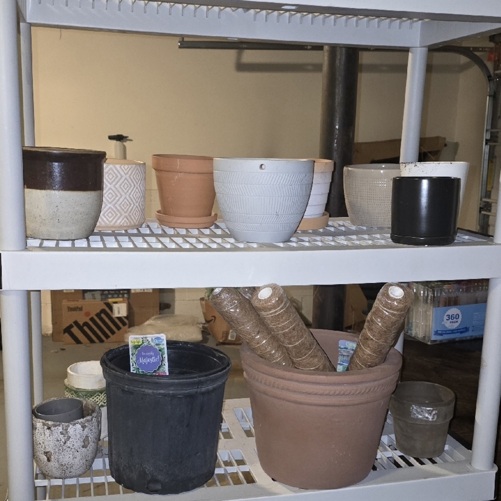 Assorted Plant Pots - Various Colors and Sizes